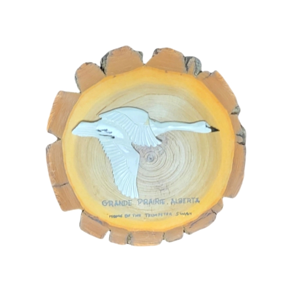 Round wood plaque